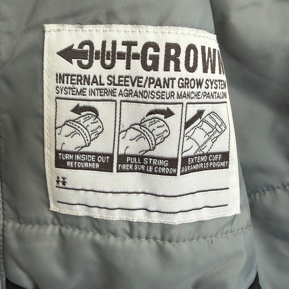 Columbia‎ Kids Grey Black Colorblock Outgrown Insulated Winter Hooded Jacket M - Picture 9 of 9